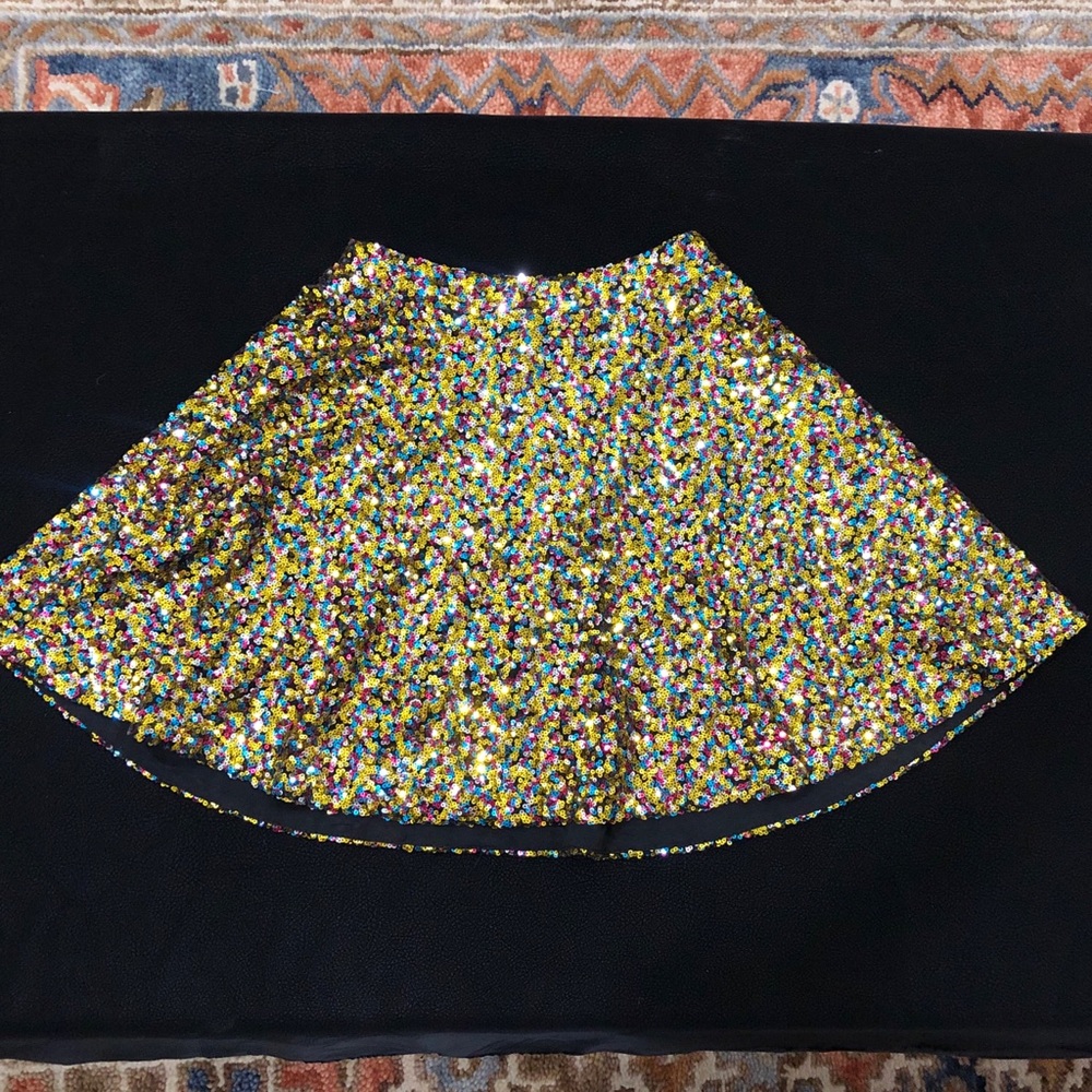 Multi Color Sequin Skirt - Picture 4 of 11